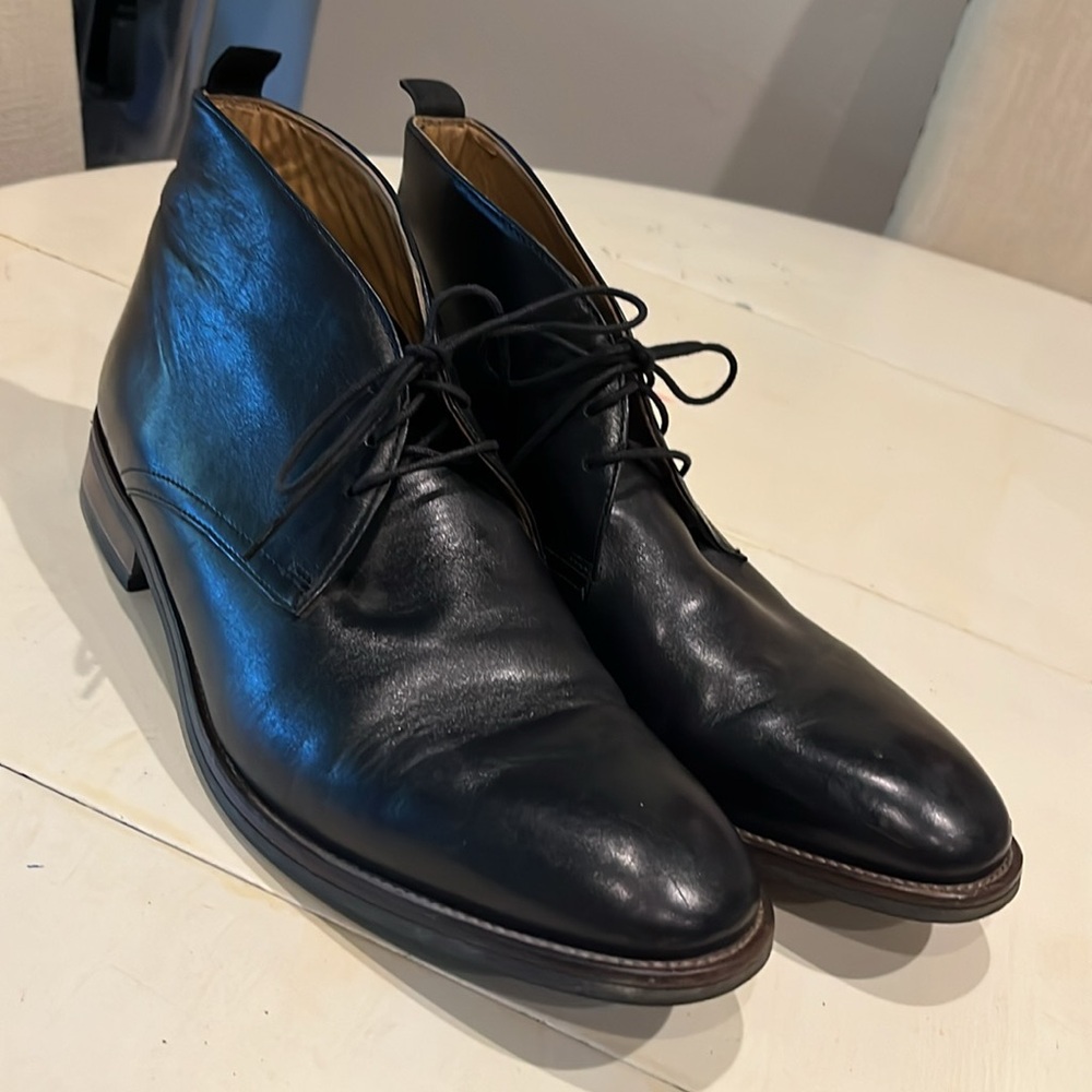 Marks & Spencer Black Leather Men's Chukka Boots size 12 (11 UK)